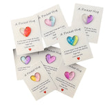 NNEOBA 8pcs Heart Pocket Hug with Encouragement Card