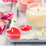 NNEOBA 9 Pcs Heart-Shaped Scented Christmas Tealight Candles