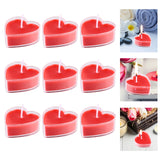 NNEOBA 9 Pcs Heart-Shaped Scented Christmas Tealight Candles