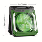 NNETM 20000mAh Solar Camping Fan with LED Light