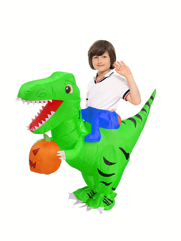 NNETM Halloween Inflatable Dinosaur Pumpkin Costume