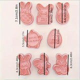 NNETM Rabbit Easter Egg Cookie Mold Set (8 Pieces)