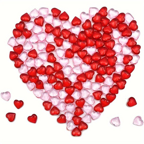 NNETM 50pcs Acrylic Heart Table Gems Valentine's Day Decorations