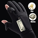 NNETM Premium Winter Windproof Waterproof Touch Screen Gloves - Medium, Black