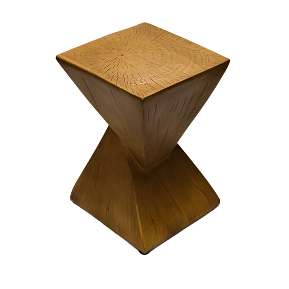 NNETM Concrete Side Table Faux Marble Pedestal Stand