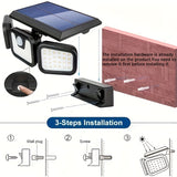 NNETM Solar Motion Sensor Outdoor Light with 74 LED