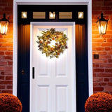NNETM Autumn Glow: LED Light Wreath with Artificial Foliage