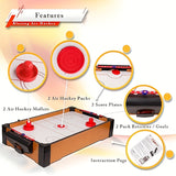 NNETM Mini Wooden Air Hockey Table Game