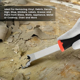 Long Handle Stainless Steel Scraper – Multi-Purpose Glass, Paint & Sticker Removal Tool with Replaceable Blade