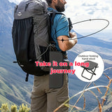 NNETM Black Portable Folding Camping Chair and Stool