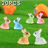 NNETM 20pcs GlowMates Animal Resin Figurines for DIY Crafts