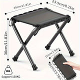 NNETM Folding Stool Frame Black Mesh Seat