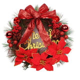 NNEOBA Christmas Wreath Door Garland with Hanging Ornaments