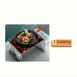 NNETM Ultra-Lightweight Outdoor Flat Fire Stove Stainless Steel Grill