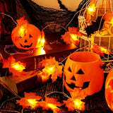 3M Red Maple Leaf String Lights – 20 LED Warm Glow Battery-Operated