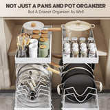 NNETM Pull-Out Cookware and Lid Organizer Rack (2-Piece)