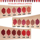 NNETM 18pcs High-Pigment Matte Lipstick Set - Mini Capsule Collection for Long-Lasting Beauty