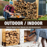 NNETM Outdoor Firewood Log Storage Rack Bracket