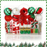 NNETM Enchanting Elegance: 106-Piece Christmas Ball Ornament Set