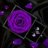 NNETM Elegant Heart-Shaped Jewelry Set with Purple Gemstones