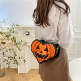 Halloween Women’s Pumpkin Shoulder Bag – Orange