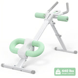 NNETM Foldable Abdominal Trainer – Adjustable Core Workout Machine with 5-Level Height & 2-Level Incline for Home Gym