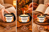 4pcs Fall Scented Soy Wax Candle Gift Set 3 oz
