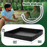 NNETM Camping Foldable RV Shower Pan Outdoor Basin