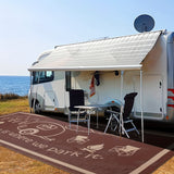 NNETM Outdoor Reversible Patio Mat Coffee