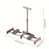 PERFCARE Foldable Adjustable Leg Ski Trainer - Full-Body Workout Machine for Slimming Thighs, Inner Legs & Hips, Toning Buttocks with Adjustable Handlebars, Home Gym Equipment (Gray/Pink)