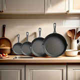 NNETM Pre-Seasoned Cast Iron Skillet Set (4pcs)