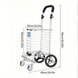 NNETM Folding Trolley with Cover for Kitchen and Dining