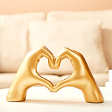 NNETM Heart Gesture Resin Statue for Home & Office Decor