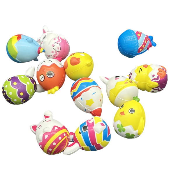 NNETM 8pcs Mini Bunny & Easter Egg Squeeze Toys