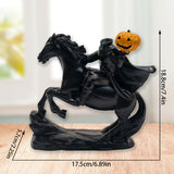 Resin Headless Knight Holding Pumpkin Ornament - Creative Craft Home Living Room Bedroom Decoration