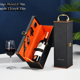 NNETM Luxury Leather Wine Gift Box with Sommelier Tools