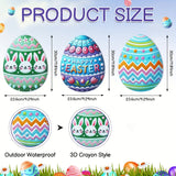 NNETM 3D Easter Egg Yard Decorations with Metal Stakes