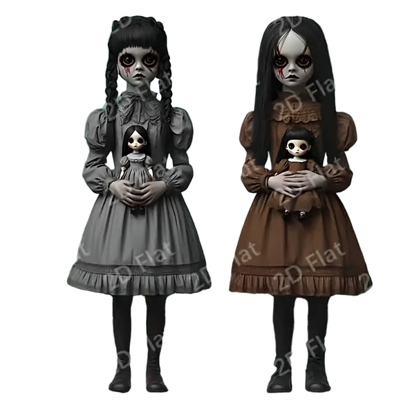 NNETM Gothic Horror Girl Yard Decor Set (2Pcs)