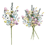 NNETM Pastel Eggs Easter Artificial Flower Bouquet Faux Floral