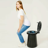 NNETM Camping Toilet Portable Foldable with Lid