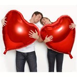 NNETM 4pcs Large Red Heart Balloons Valentine's Decor