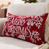 Chenille Christmas Pillowcase – Embroidered “Merry Christmas”