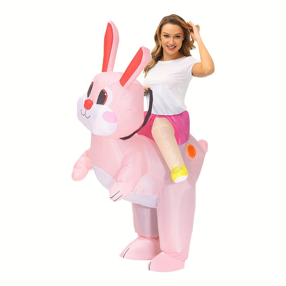 NNETM Fun Ride-On Animal Theme Inflatable Bunny Costume