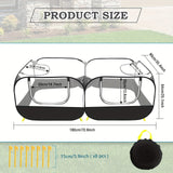 NNETM Large Foldable Chicken Pet Cage Tent with Mesh