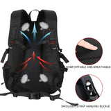 NNETM Rugged Explorer Waterproof Travel Backpack - Black