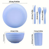 NNETM Colorful Plastic Camping Cutlery Set (24pcs)