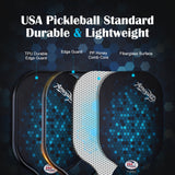 NNETM Pickleball Paddle Set 4-Pack Fiberglass Beginners