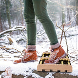 Premium Wooden Boot Scraper Brush – Heavy-Duty Outdoor Shoe Cleaner for Hiking, Camping & Garden Use