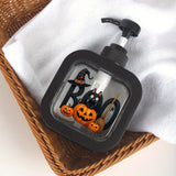 Halloween Soap Dispenser with Pump / Spooky Decor for Bathrooms And Kitchens / Featuring Cute Witch Hats, Pumpkins, And Bats / Non-Electric Soap Dispenser Suitable for Halloween Parties
