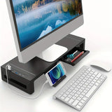 NNETM Ultimate Monitor Stand Riser: USB Hub, Data Port, and TYPE-C Charging Powerhouse